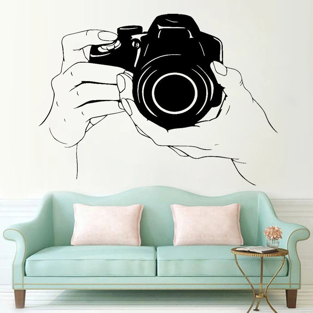 Interior Design Instagram - กล้องถ่ายภาพรูปลอกผนังสตูดิโอถ่ายภาพสติกเกอร์ไวนิลช่างภาพ Interior Wall Decor ภาพจิตรกรรมฝาผนัง Art