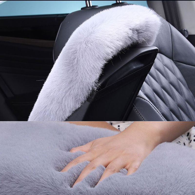 Interior Design Warm - Universal รถพนักพิง Plush WARM Pad Anti