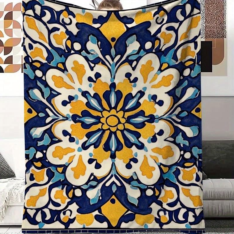 ผ้าห่มฟลีซลายศิลปะเมดิเตอร์เรเ - Interior Design Warm บทวิจารณ์และราคา