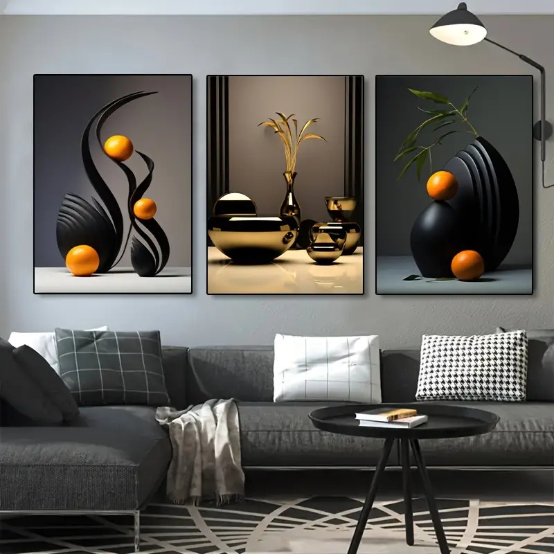 โปสเตอร์ภาพแอบสแตรกต์บนผ้าใบแค - Interior Design Sketch บทวิจารณ์และราคา