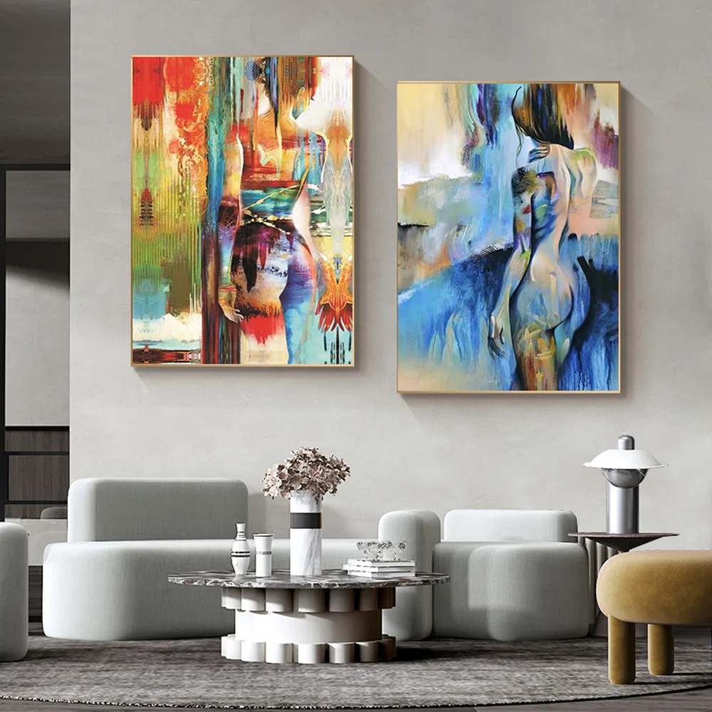 ภาพวาดสีน้ํามันบทคัดย่อหญิงเซ็ - Interior Design Sketch บทวิจารณ์และราคา