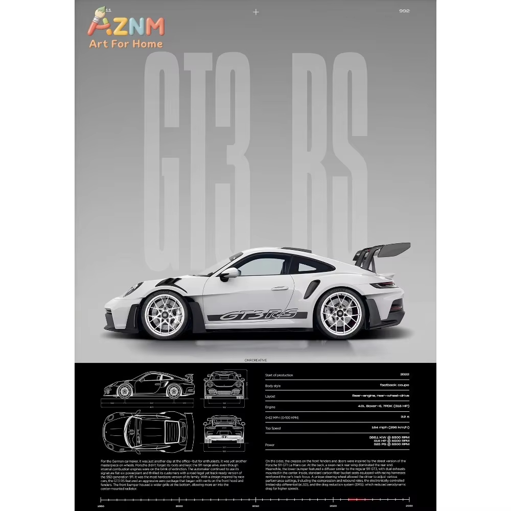 1 ชิ้นมินิมอลลิสต์ 911 GT3-RS  - Interior Design Apartment บทวิจารณ์และราคา