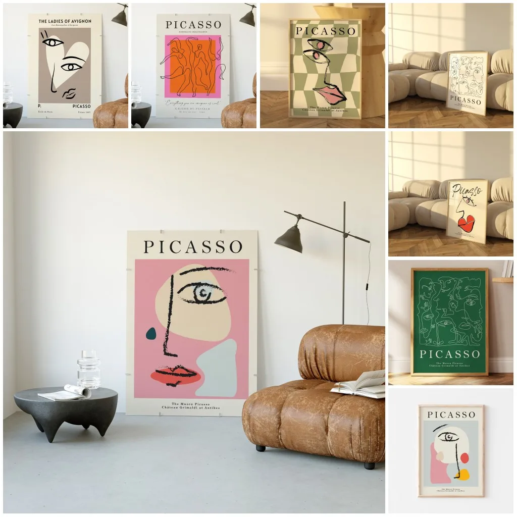 Picasso Exhibition Wall Art พิ - Interior Design Sketch บทวิจารณ์และราคา
